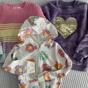 Girls Cozy Tops - Multicolor